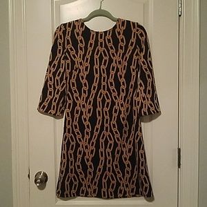 Julie Brown 3/4 sleeve chain link dress - Size S